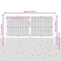 vidaXL Pletená záhradná brána antracitová 300x125 cm pozinkovaná oceľ