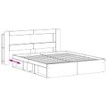 vidaXL Rám postele so skladom Čierna 200 x 200 cm Kompozitné drevo