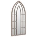vidaXL Záhradné zrkadlo pieskové 100x45 cm exteriérové železo