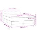 vidaXL Posteľný rám boxspring s matracom modrý 140x200 cm látka