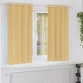 vidaXL Záclony na zatemnenie s krúžkami 2 ks Béžová 175 x 140 cm