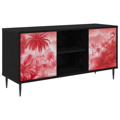 vidaXL TV skrinka AACHEN 102 x 33 x 51 cm Čierny dub Kompozitné drevo