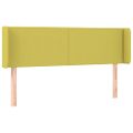 vidaXL Čelo postele s LED zelené 147x16x78/88 cm látka