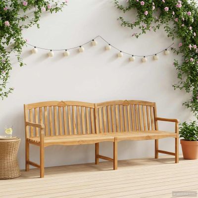 vidaXL Ručne vyrezávaná ružová lavička 228 x 61 x 94,5 cm Prírodná
