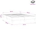vidaXL Posteľný rám boxsping bez matracom ružový 140x210 cm zamat