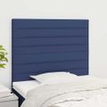 vidaXL Čelo postele modré 80x5x118/128 cm látkové