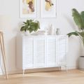 vidaXL Dvierka skriniek Louvred Design 4 ks Biela 69x29,5 cm