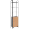 vidaXL Knižnica 6 úrovní 40 x 24 x 161 cm Kompozitné drevo Sivý Sonoma