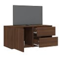 vidaXL TV skrinka hnedý dub 80x34x36 cm spracované drevo