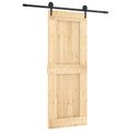 vidaXL Posuvné dvere Prírodná a čierna 80 x 210 cm