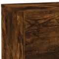 vidaXL Nočný stolík s LED svetlami dymový dub 70x36x40,5 cm