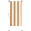 vidaXL Vonkajšia roleta oranžovo-biela 120x270 cm látka a oceľ
