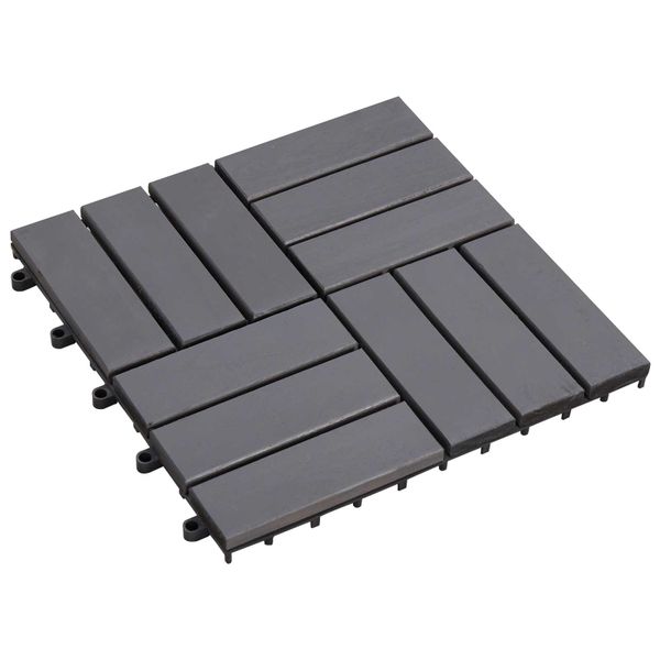 vidaXL Dlažba na terasu 30 pcs Sivá 30 x 30 cm Akáciové tvrdé drevo