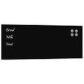vidaXL Nástenná magnetická tabuľa čierna 80x30 cm tvrdené sklo