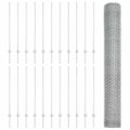 vidaXL Hexagonálny plot s stĺpom 50 x 1,2 m Pozinkovaná oceľ Sieťovina