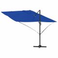 vidaXL Slnečník 351 x 250 x 260 cm Polyester a hliník Azurblue