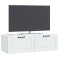 vidaXL Nástenná TV skrinka Biela 98 x 41 x 30 cm Kompozitné drevo