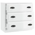 vidaXL Komoda lesklá biela 70x35,5x67,5 cm spracované drevo