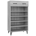 vidaXL Botník sivý dub sonoma 60x35x105 cm spracované drevo