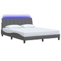 vidaXL Rám postele bez matraca Hanko tmavosivá 160x200 cm látka