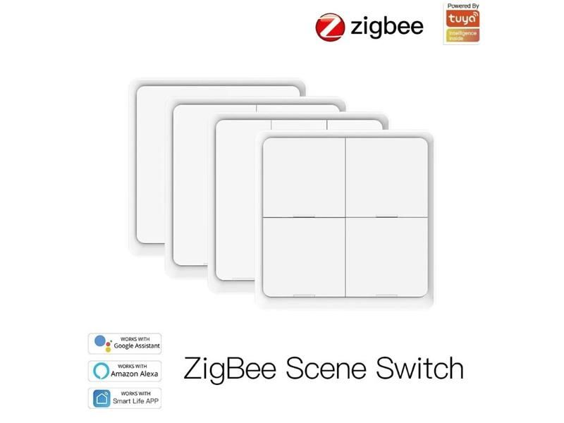 Smart vypínač osvetlenia MOES 4 Gang ZigBee Tuya