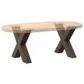 vidaXL Nohy konferenčného stolíka v tvare X, 2 ks, prírodná oceľ, 60 x (42-43) cm, oceľ
