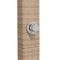 vidaXL Vonkajšia sprcha béžový 50x55x224 cm polyratan a akácia