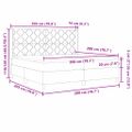 vidaXL Posteľ s pružinovým rámom Tmavohnedá 200 x 200 cm látka