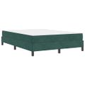 vidaXL Posteľ s pružinovým rámom Tmavozelená 140 x 190 cm látka