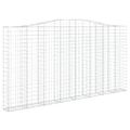 vidaXL Oblúkový gabionový kôš 5 ks 400x30x200/220cm pozinkované železo