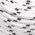 vidaXL Pletené lodné lano biele 14 mm x 25 m polyester