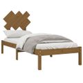 vidaXL Posteľný rám medový masívne drevo 75x190 cm malé jednolôžko