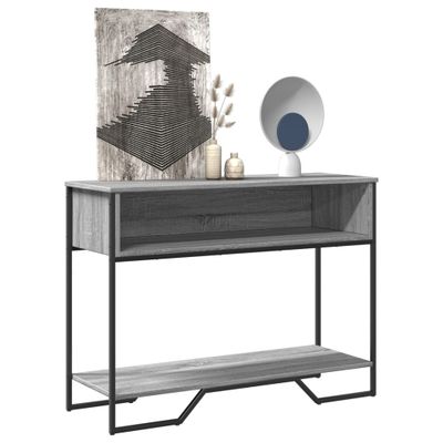 vidaXL Konzolový stolík sivý sonoma 100x35x74,5 cm kompozitné drevo