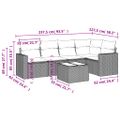 vidaXL 6-dielna záhradná súprava pohoviek s vankúšmi béžová polyratan