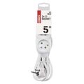 Prodlužovací kabel EMOS P0315 / 5 m / 3 zásuvky / biely / PVC / 1 mm2