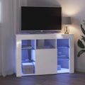 vidaXL Rohový LED TV kabinet 100x40x68cm Vysoko lesklá biela