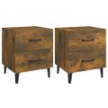 vidaXL Nočné stolíky 2 ks dymový dub 40x35x47,5 cm