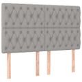 vidaXL Boxspring posteľ s matracom bledosivá 140x200 cm látka