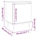 vidaXL Nočné skrinky 2 ks dub sonoma 40x30x50 cm kompozitné drevo