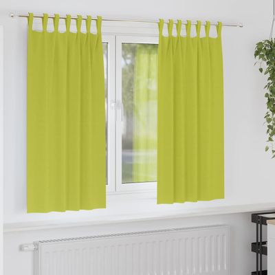 vidaXL Záclony na zatemnenie s krúžkami 2 pcs Zelená 175 x 140 cm