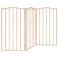 vidaXL Brána pre psa skladacia 3 panely 150 cm topoľové drevo