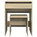 vidaXL Toaletný stolík a stolička dub sonoma 60x40x113,5 cm