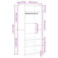 vidaXL Šatná skriňa Remeselný dub 80 x 50 x 200 cm Kompozitné drevo