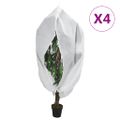 vidaXL Flísové kryty na rastliny so zipsom 4 ks 70 g/m² 3,93x3 m