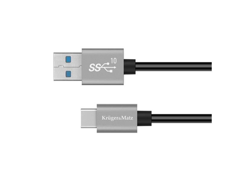 Kábel KRUGER & MATZ KM1262 Basic USB/USB-C 0,5m Black