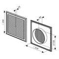 Mriežka VENTS MV 250/150Vs 250x250mm s nástavcom