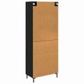 vidaXL Highboard 2 ks Čierny dub 69,5 x 34 x 180 cm Kompozitné drevo