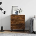 vidaXL Komoda dymový dub 60x35x70 cm spracované drevo
