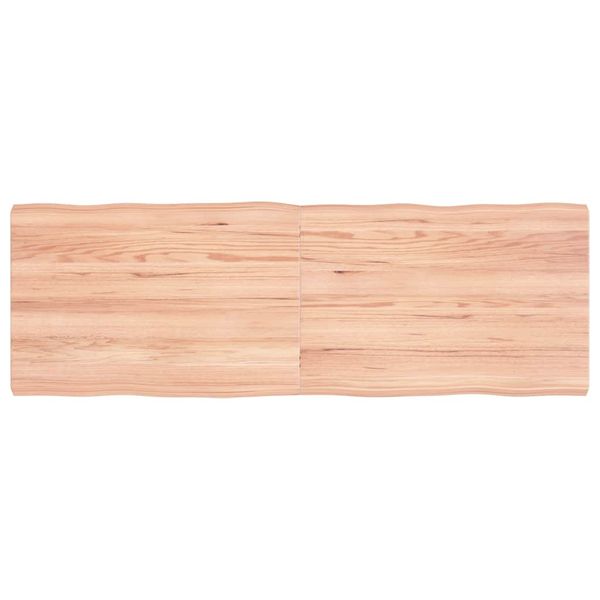 vidaXL Stolová doska svetlohnedá 120x40x(2-4)cm ošetrený masív hrany