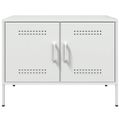 vidaXL TV skrinky 2 ks biele 68x39x50,5 cm oceľ